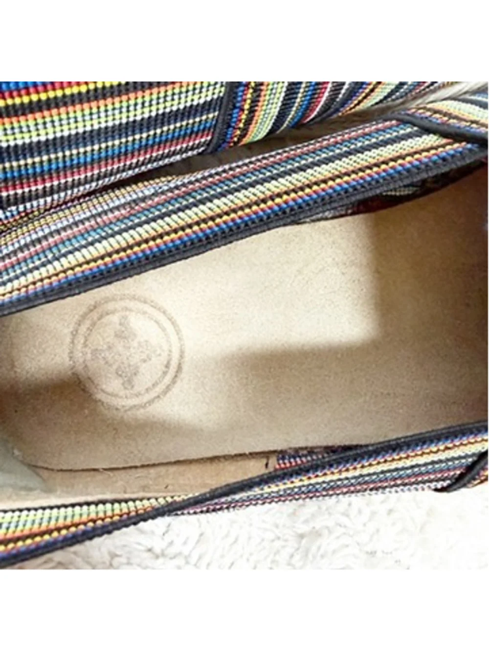 Charleston Shoe Co Delray Multicolor Stripe Espadrille Slip-On Shoes Size 40 9.5